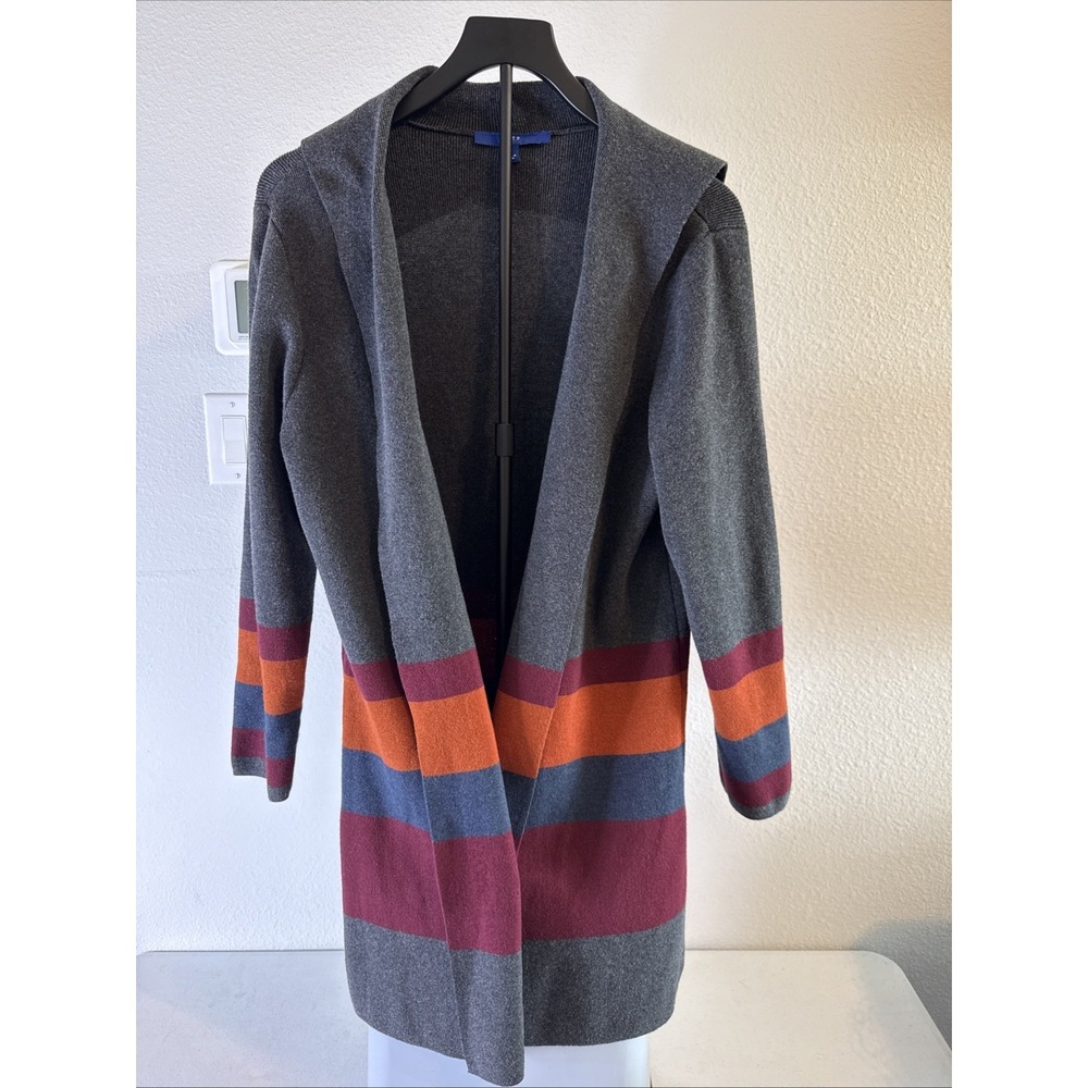 APT. 9 Women's‎ Striped Open Front Cardigan Sweater Multicolor Size L